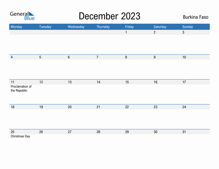 Fillable December 2023 Calendar