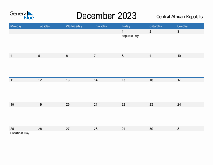 Fillable December 2023 Calendar