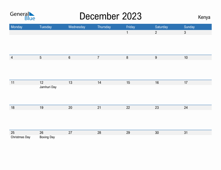 Fillable December 2023 Calendar