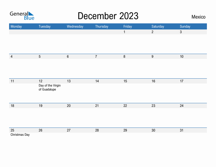 Fillable December 2023 Calendar