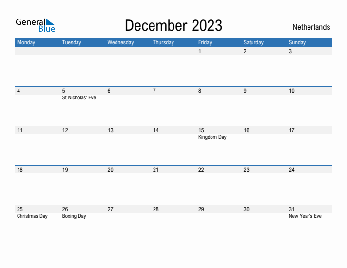 Fillable December 2023 Calendar