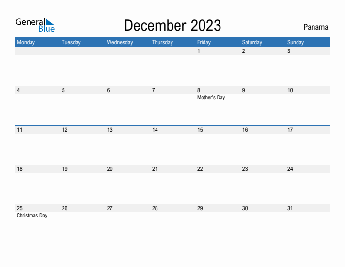 Fillable December 2023 Calendar