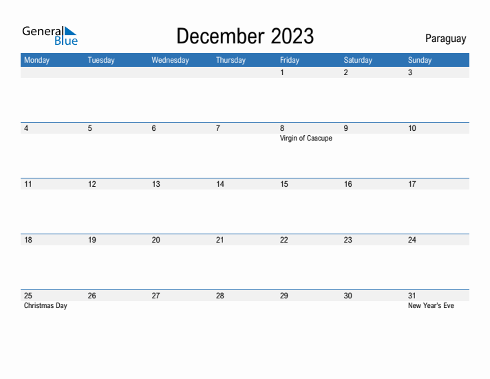 Fillable December 2023 Calendar