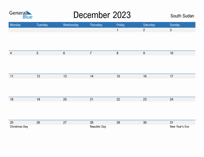 Fillable December 2023 Calendar