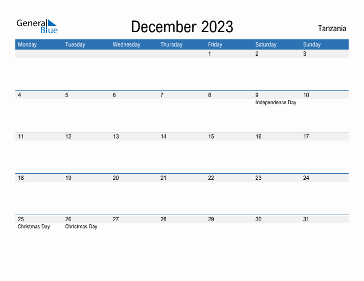 Fillable December 2023 Calendar