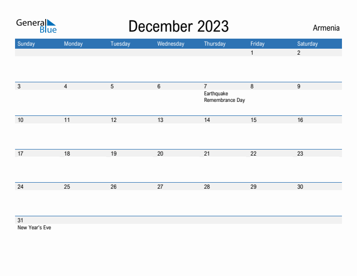 Fillable December 2023 Calendar