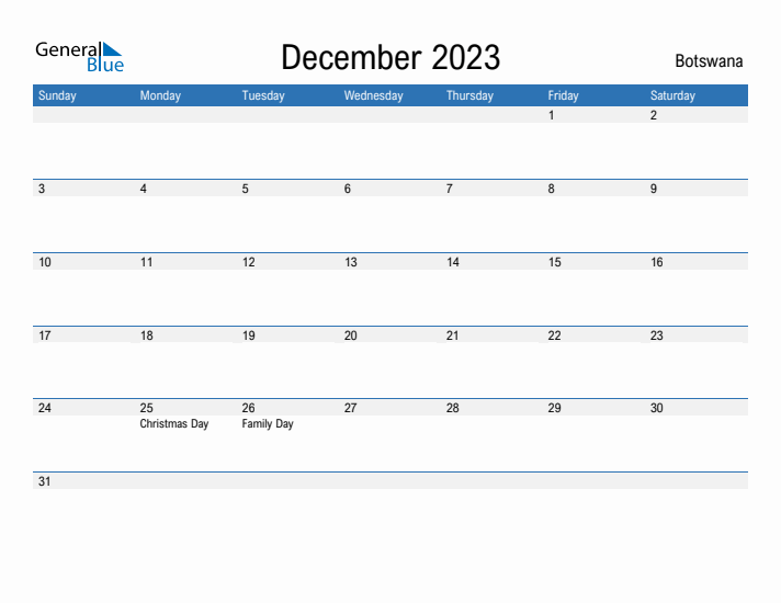 Fillable December 2023 Calendar