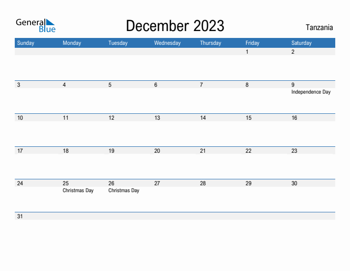 Fillable December 2023 Calendar