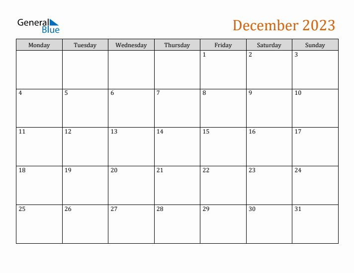 Editable December 2023 Calendar