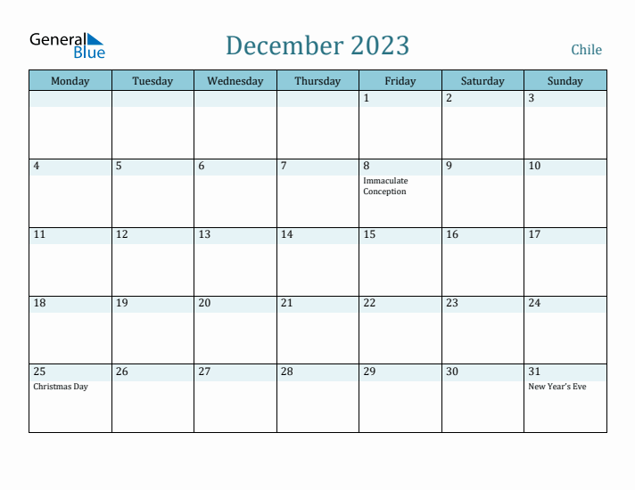 December 2023 Calendar with Holidays