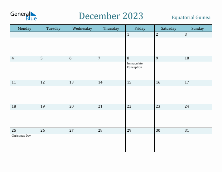 December 2023 Calendar with Holidays