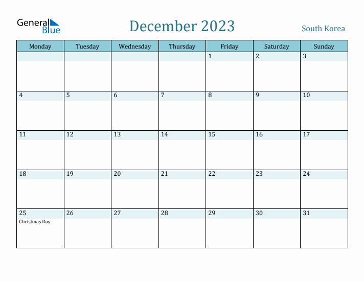 December 2023 Calendar with Holidays