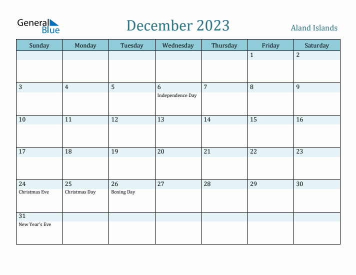 December 2023 Calendar with Holidays