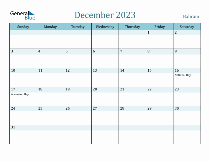 December 2023 Calendar with Holidays