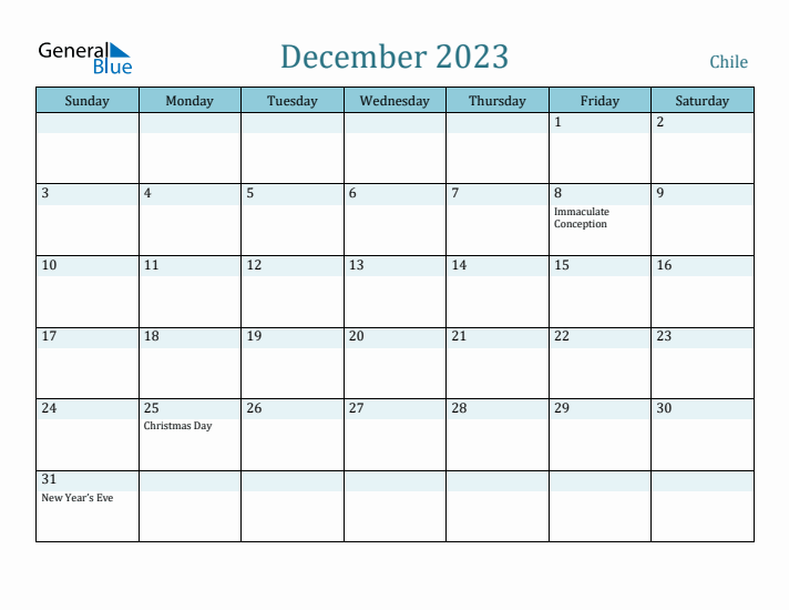 December 2023 Calendar with Holidays