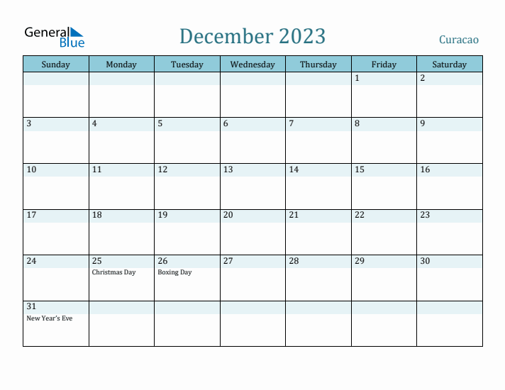 December 2023 Calendar with Holidays