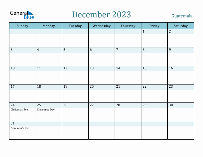 December 2023 Calendar with Holidays