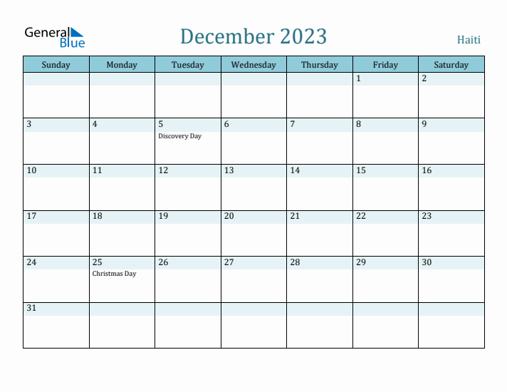 December 2023 Calendar with Holidays