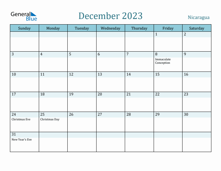 December 2023 Calendar with Holidays