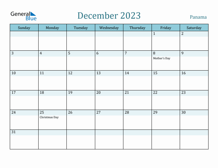 December 2023 Calendar with Holidays