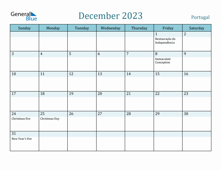 December 2023 Calendar with Holidays