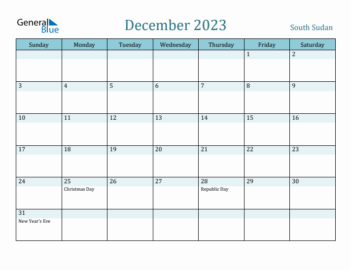 December 2023 Calendar with Holidays