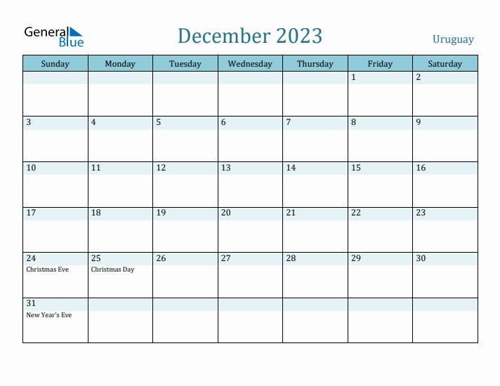 December 2023 Calendar with Holidays