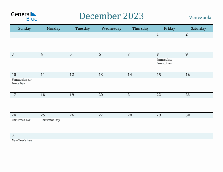 December 2023 Calendar with Holidays