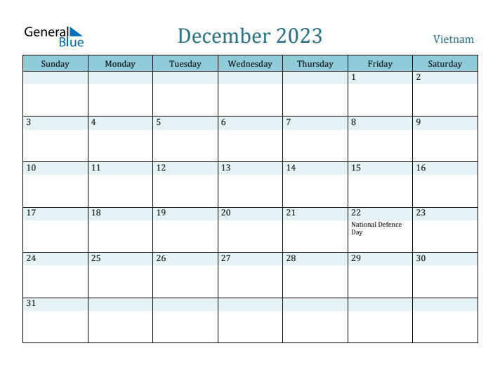 December 2023 Calendar with Holidays