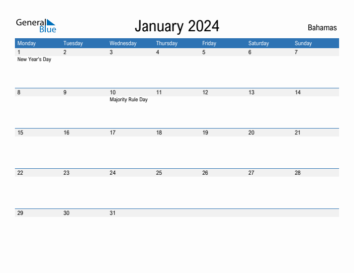 Fillable January 2024 Calendar