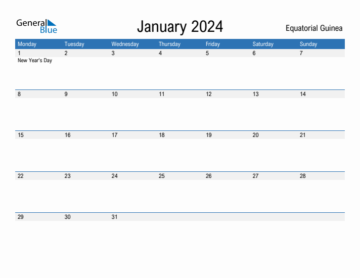 Fillable January 2024 Calendar