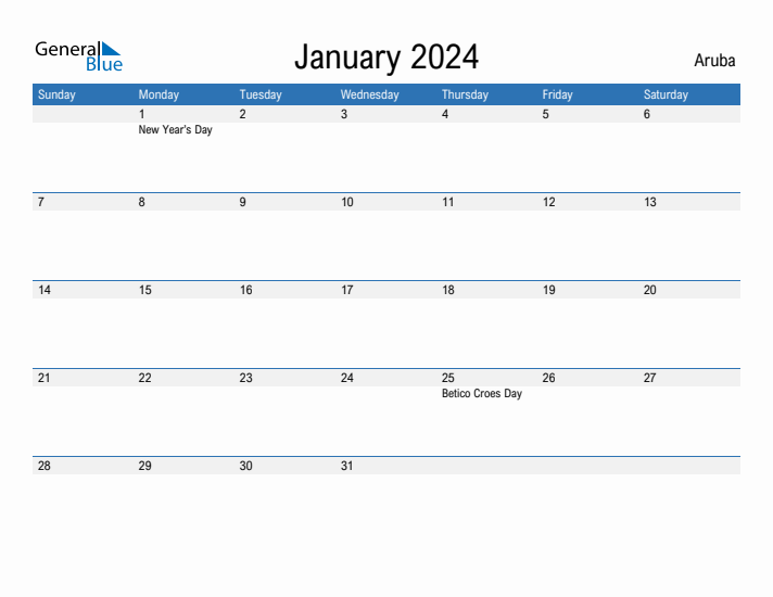 Fillable January 2024 Calendar