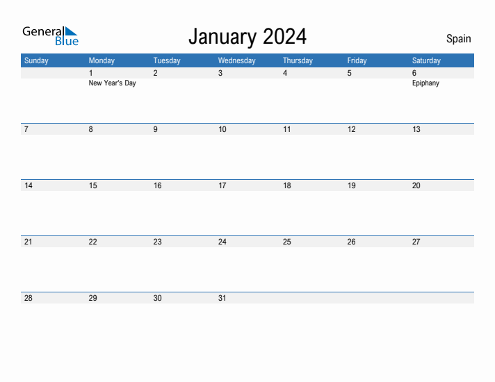 Fillable January 2024 Calendar