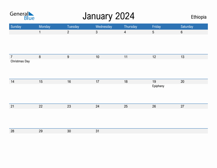 Fillable January 2024 Calendar