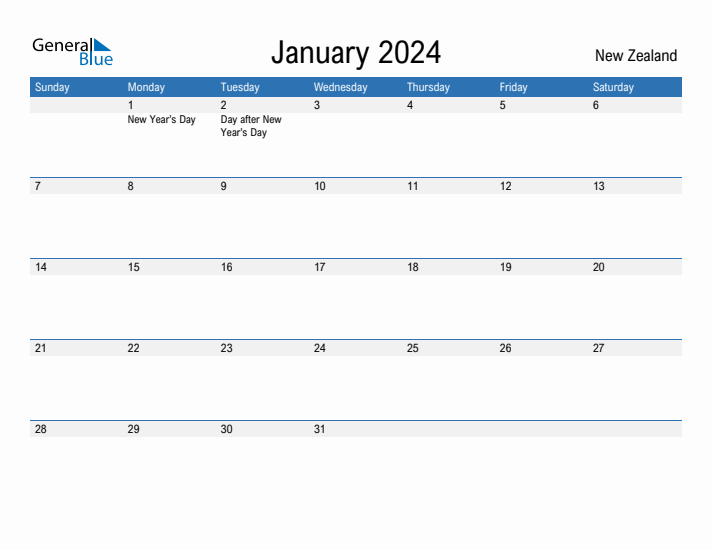 Fillable January 2024 Calendar