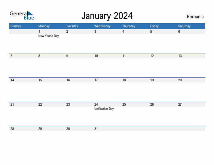 Fillable January 2024 Calendar