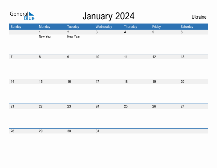 Fillable January 2024 Calendar