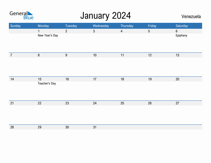 Fillable January 2024 Calendar