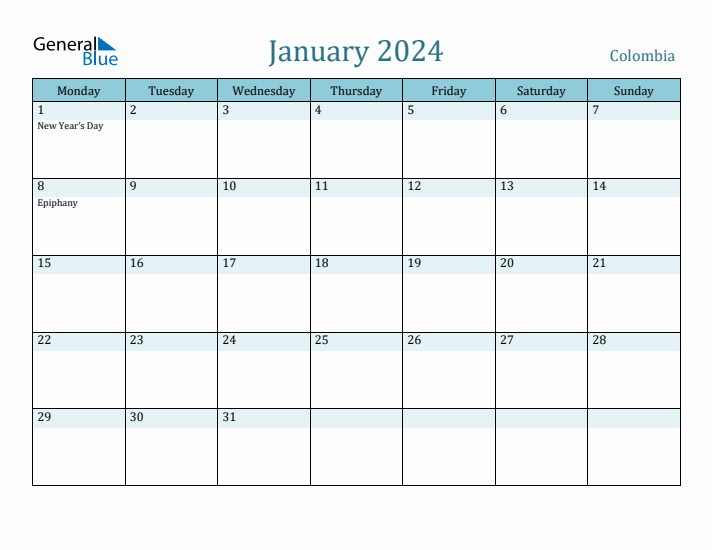 January 2024 Calendar with Holidays