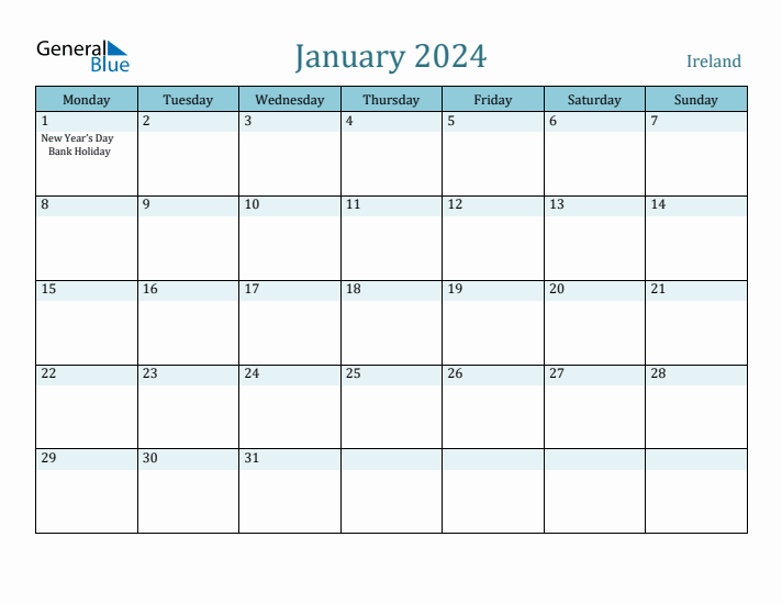 January 2024 Calendar with Holidays