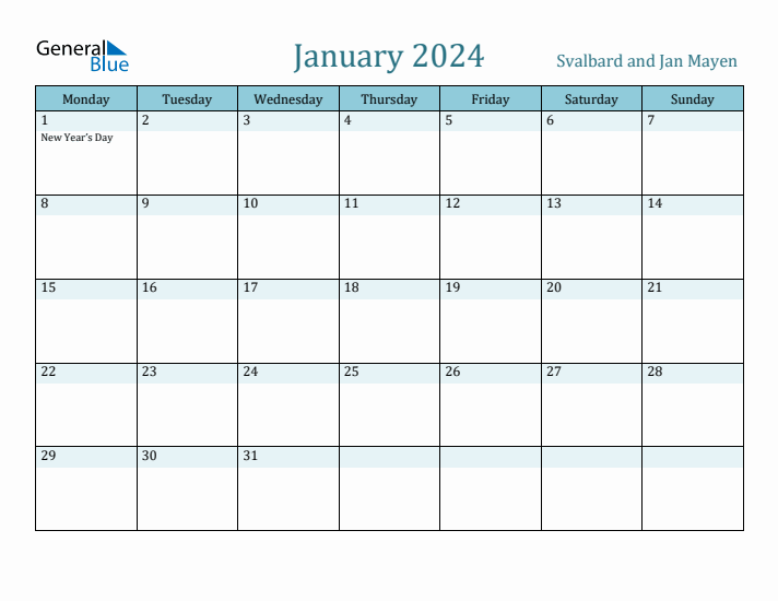 January 2024 Calendar with Holidays