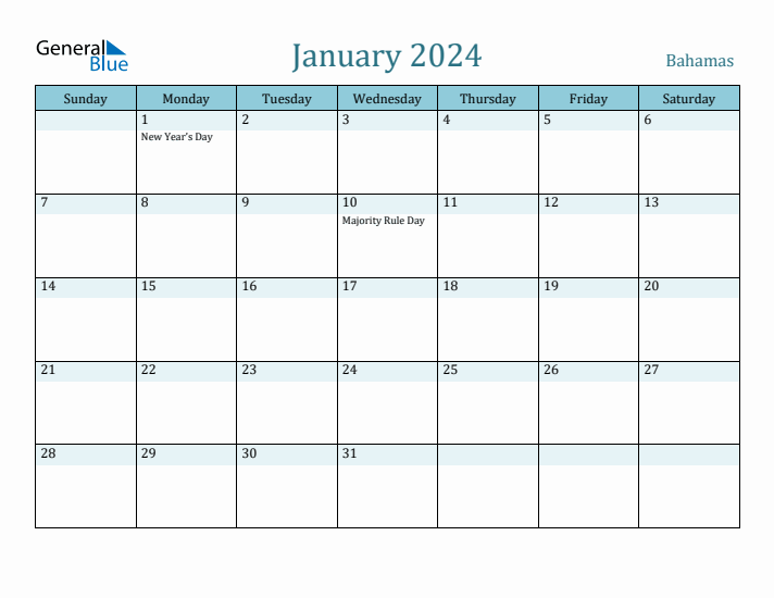 January 2024 Calendar with Holidays