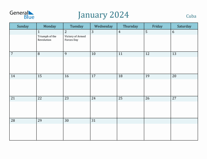 January 2024 Calendar with Holidays