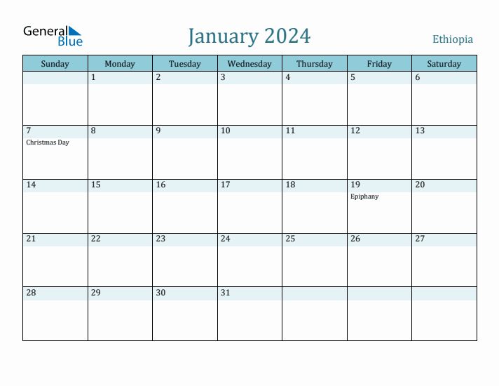 January 2024 Calendar with Holidays