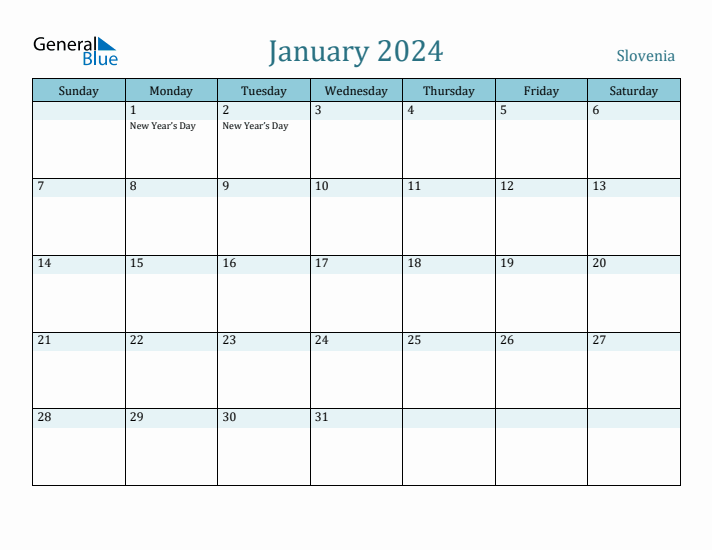 January 2024 Calendar with Holidays