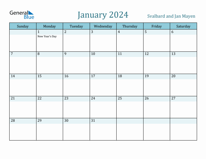 January 2024 Calendar with Holidays