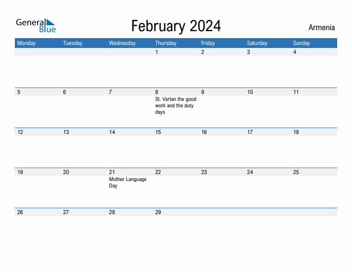 Fillable February 2024 Calendar