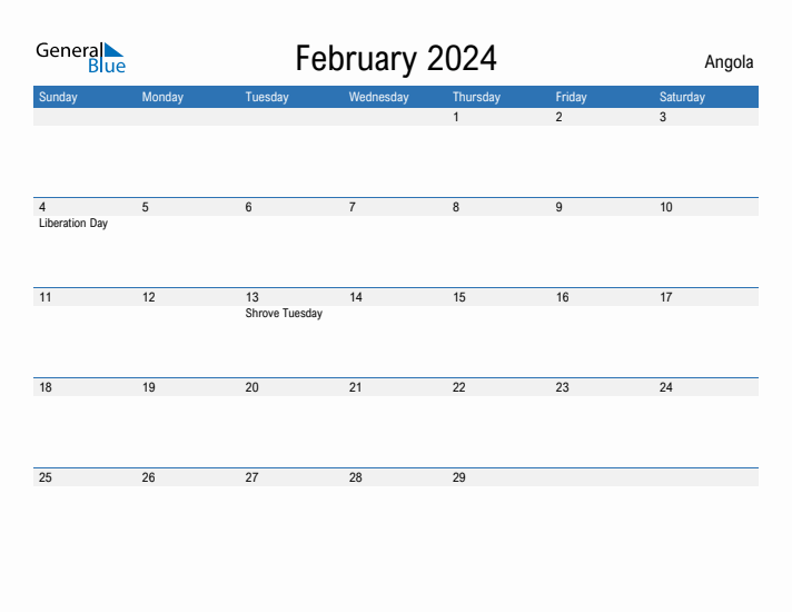 Fillable February 2024 Calendar