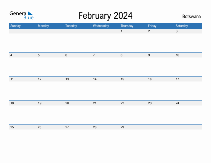 Fillable February 2024 Calendar