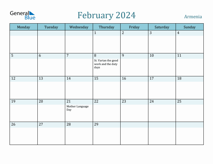 February 2024 Calendar with Holidays